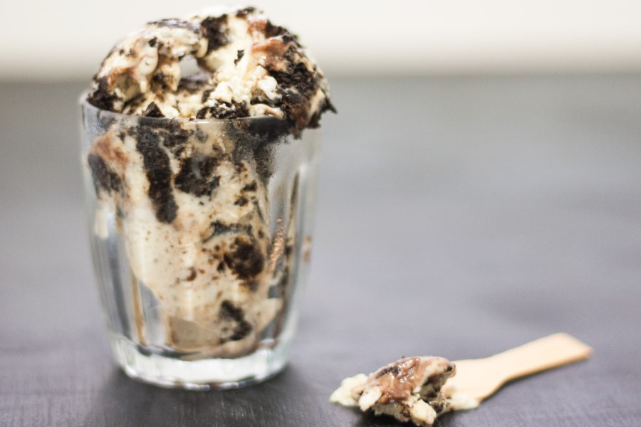 Sorvete Caseiro de Cookies and Cream