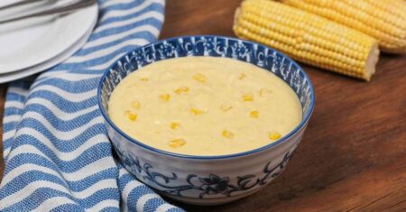 Receita de Creme de milho