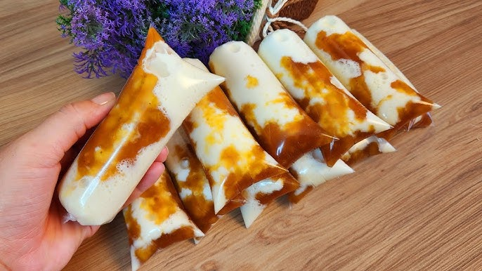 Geladinho de Banana com Canela e Doce de Leite