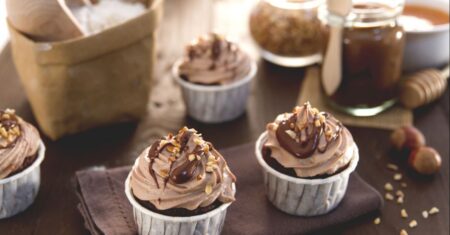 Cupcake Gelado de Nutella