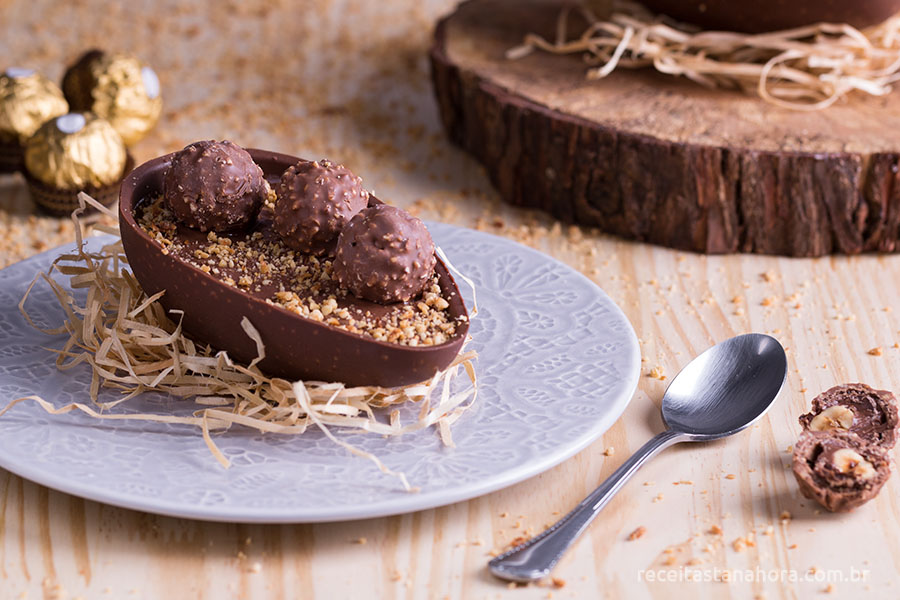 Receita de Ovo de Páscoa Gourmet Inspirado no Ferrero Rocher