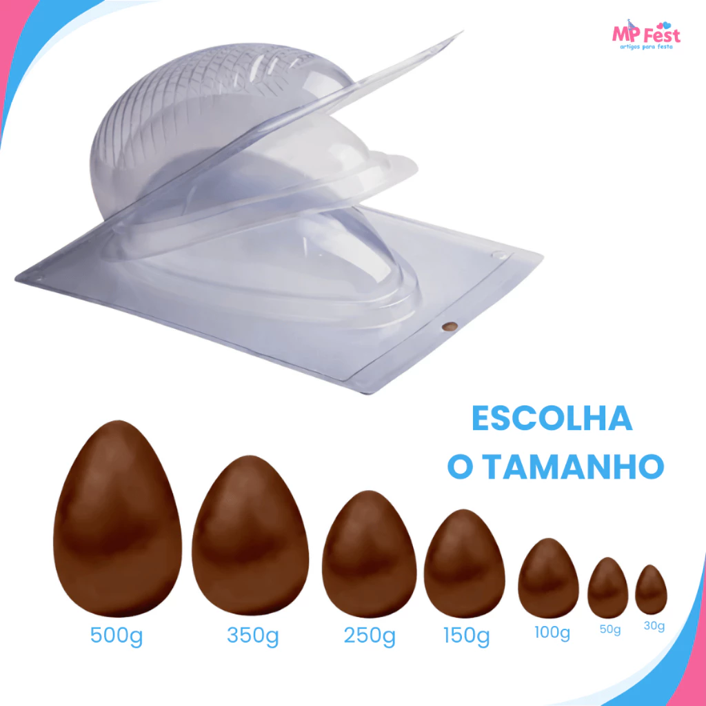 Forma Ovo de Páscoa com Silicone