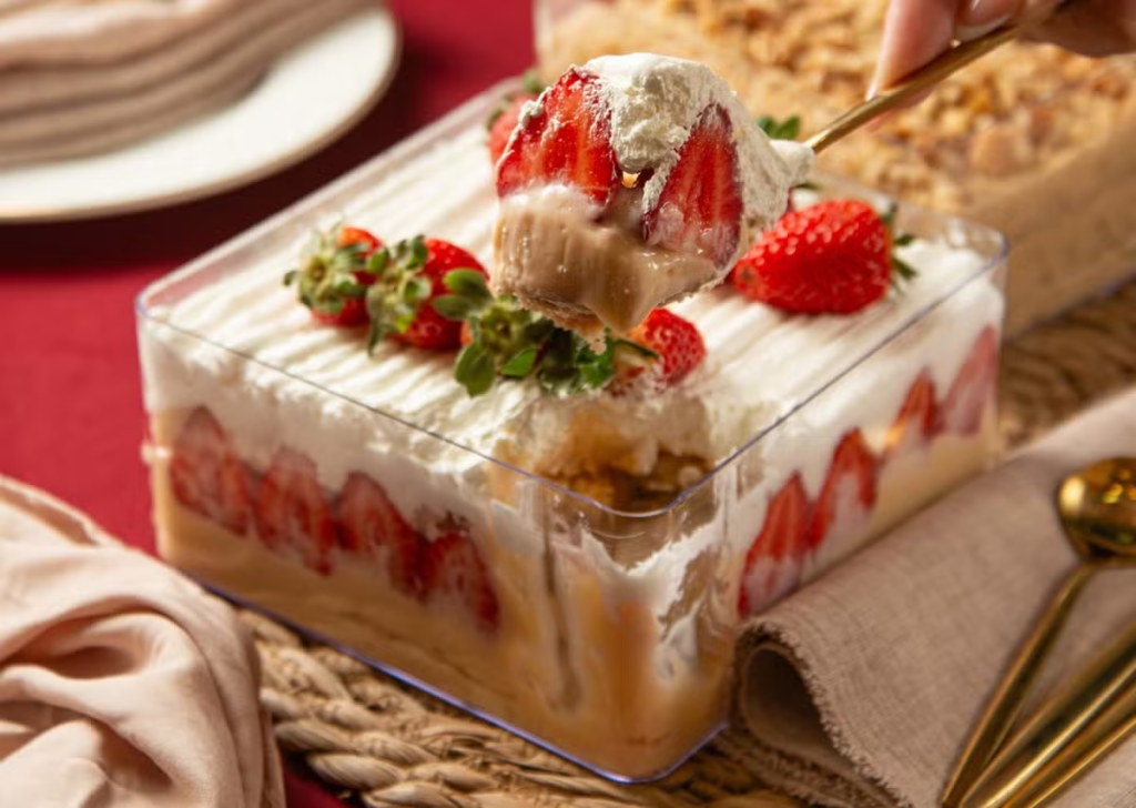 Receita de Torta Pavê de Morango