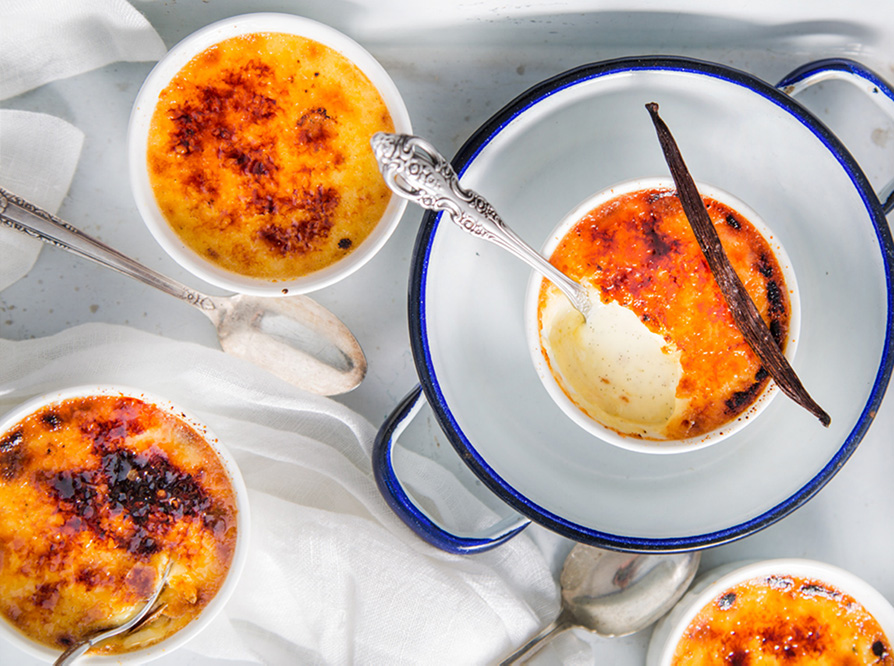 Receita de Creme Brûlée de Baunilha