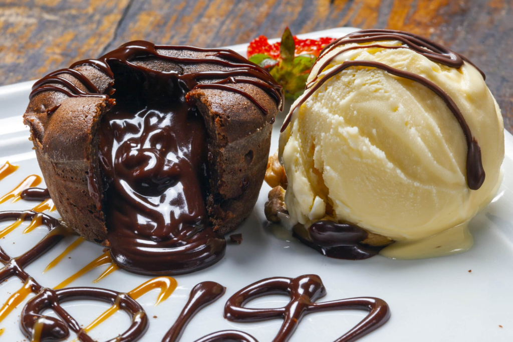 Petit Gateau com Sorvete de Creme